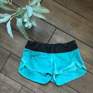Lululemon Athletica Blue and Black Athletic Shorts